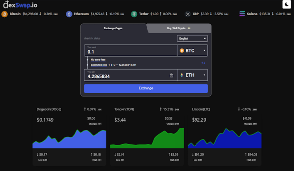 Crypto Exchange Website